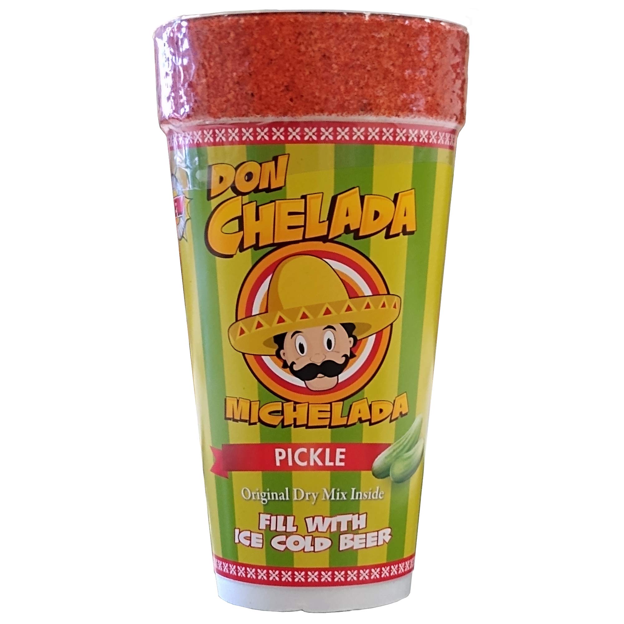 Don Chelada Michelada Pickle Cup - 24 Pack | Premium Beer & Cocktail Drinking Cups for Parties, BBQs & Tailgating | Durable Plastic Cups for Michelada, Chelada & Pickleback Shots