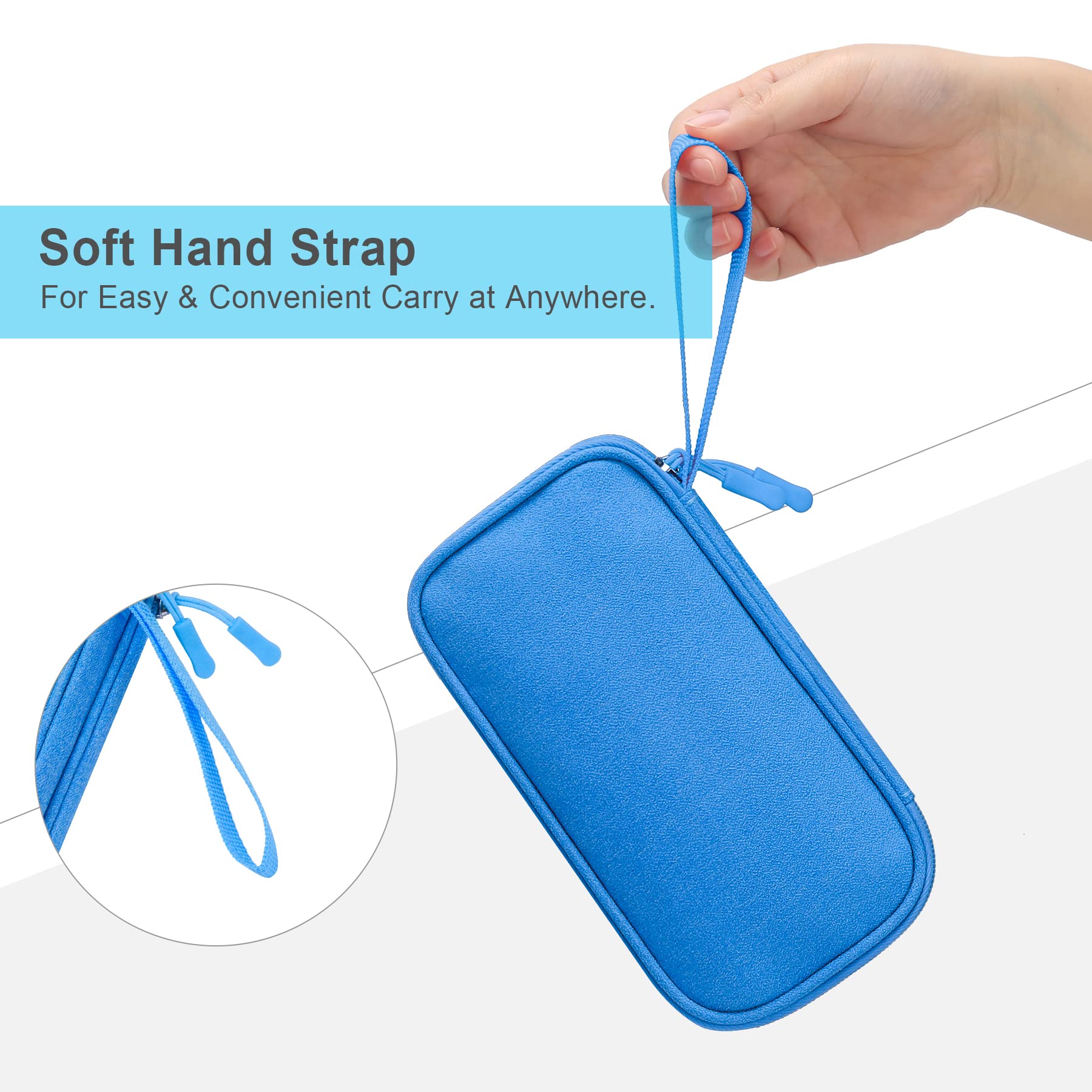Lacdo Travel Cable Organizer - Double Layer Charger Case for Phone, Power Bank & Accessories | Perfect for Travel & Daily Use