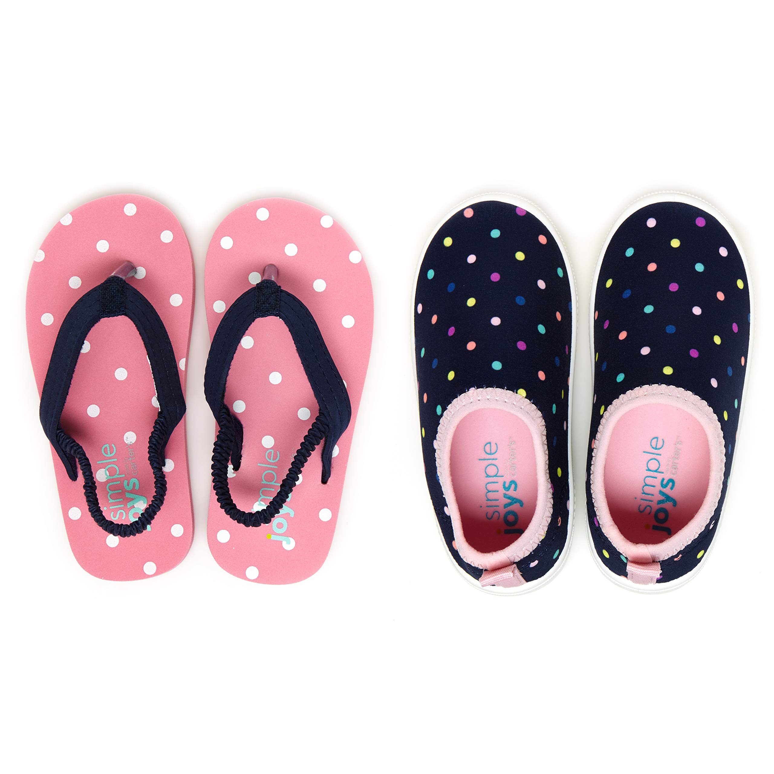 Carter's Simple Joys Unisex Kids' Kimmie Kaia Aqua Sandals - Comfortable Beach & Pool Slides for Boys & Girls