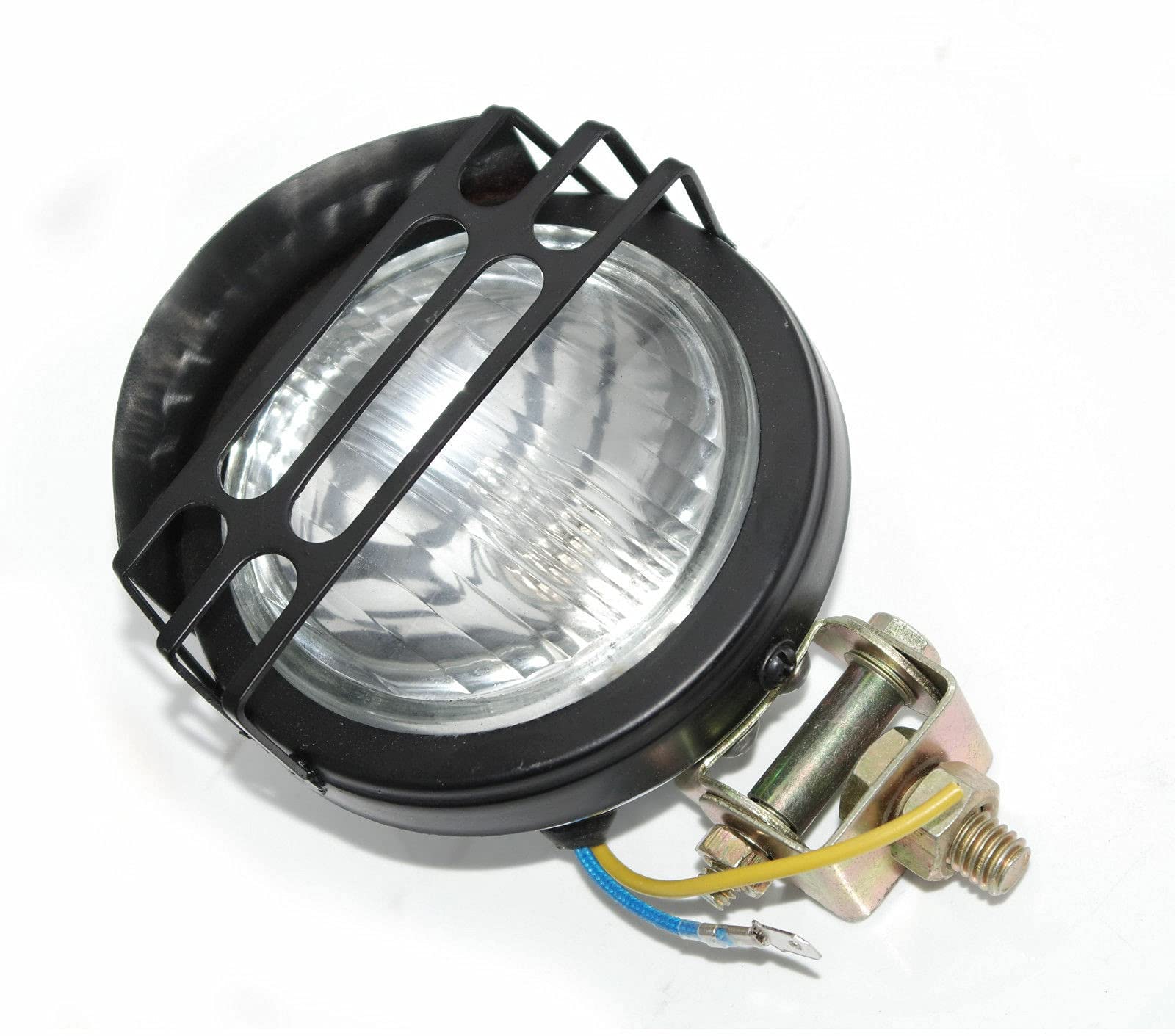 Universal White LED Spot Light Fog Lamp - Chrome Half Grill for Cars, Vans & Jeeps | Off-Road, Camping & Night Driving Accessories