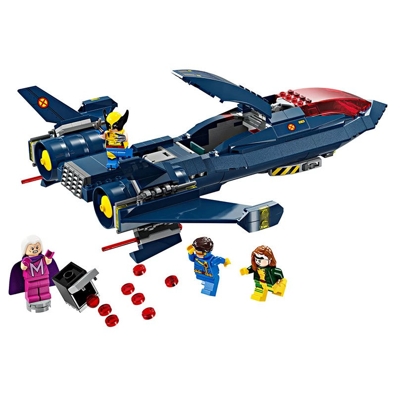 X-Men Jet Toy Set - 359 Pcs Marvel Superhero Building Blocks for Kids & Collectors | Perfect for Creative Play, Gifts & Display