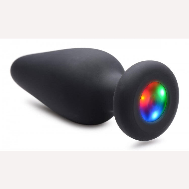 Booty Sparks Large Silicone Light Up Anal Plug - Vibrating Butt Plug for Adults, Waterproof & Rechargeable - Perfect for Couples Play, BDSM, and Sensual Enhancement