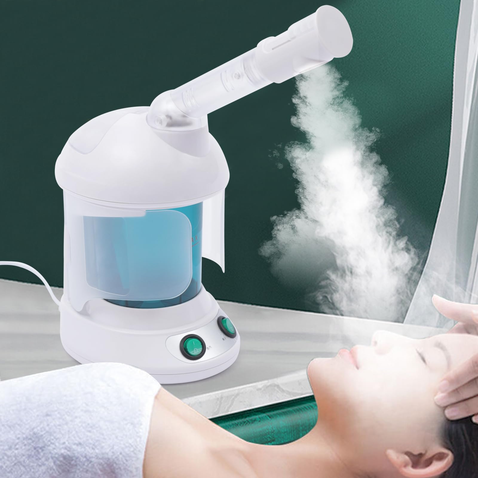 Portable Nano Ionic Facial Steamer with 360° Rotating Nozzle - Deep Cleansing Face Steamer for Home & Salon Use - Perfect for Skincare Routine, Blackhead Removal & Spa Relaxation