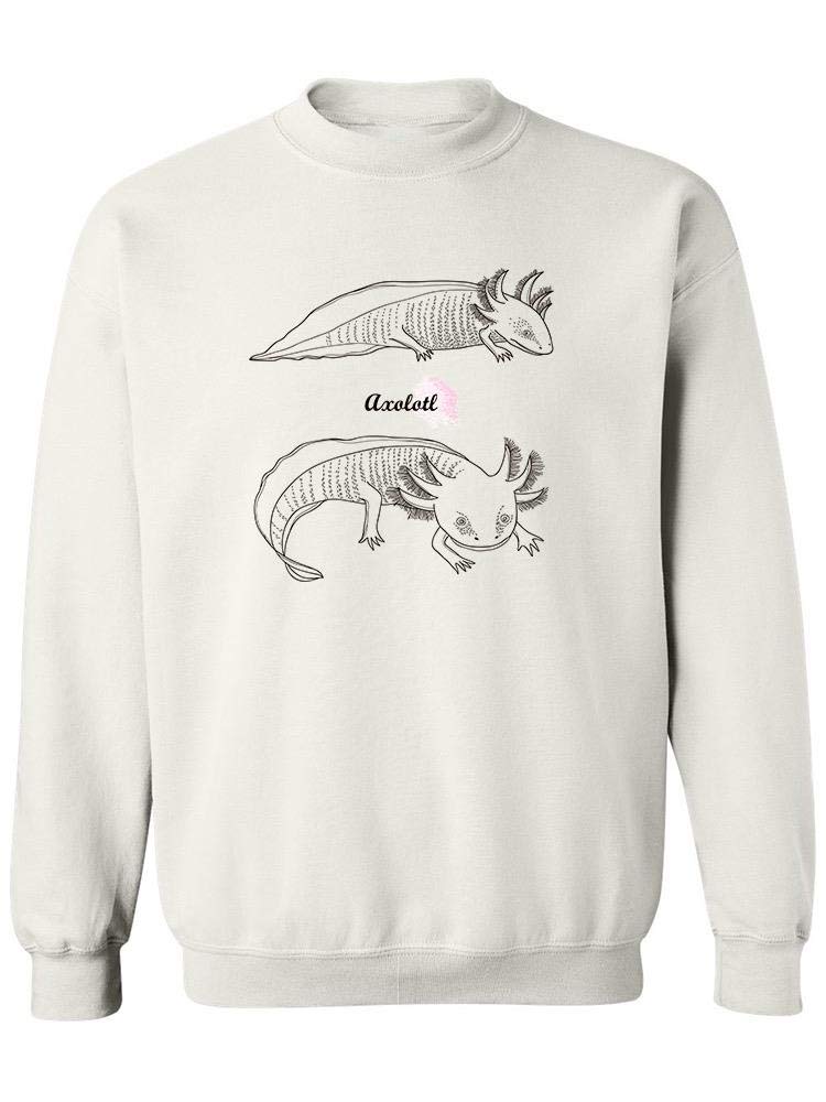 Mexican Axolotl Print Sweatshirt for Women - Cute Cartoon Salamander Graphic Hoodie - Perfect for Casual Wear, Animal Lovers & Unique Fashion