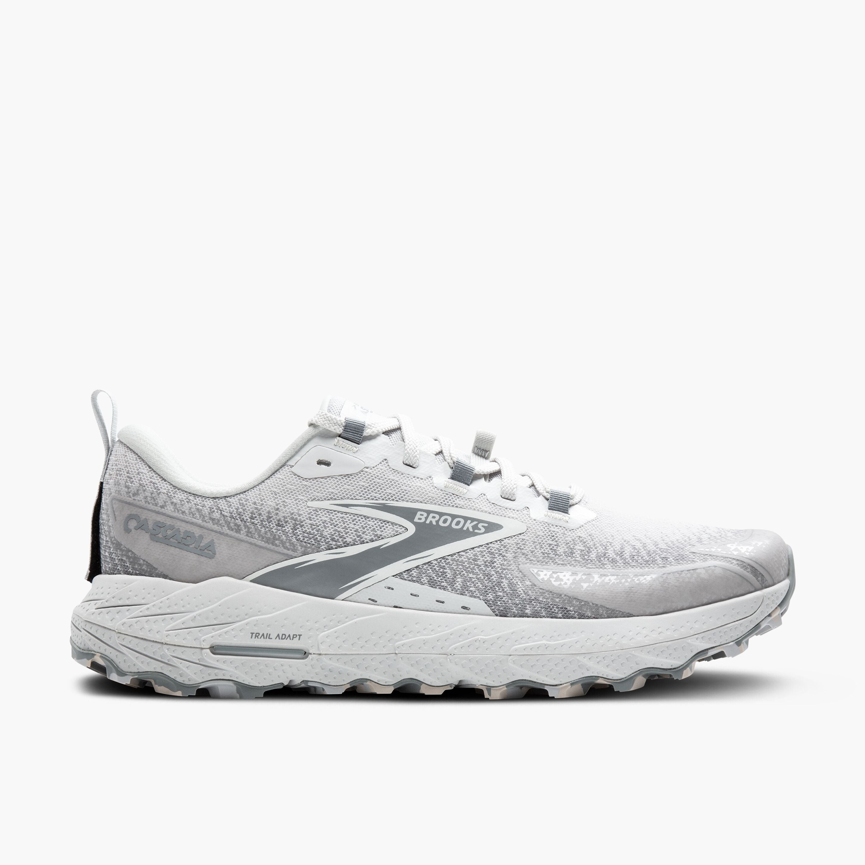 Men's Cascadia 18 Trail Running Shoes - Oyster/Primer Grey/Coconut Color | Lightweight & Durable for Hiking, Jogging & Outdoor Adventures