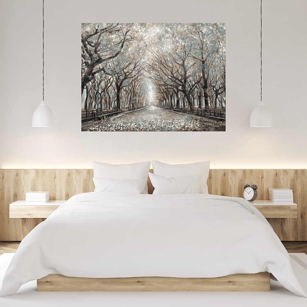 Premium Large Canvas Wall Art - 32x24 Inch Modern Abstract Painting for Bedroom & Living Room Decor | Handmade by Artist Frank Parson | Perfect for Home Office, Hotel, or Gallery Display
