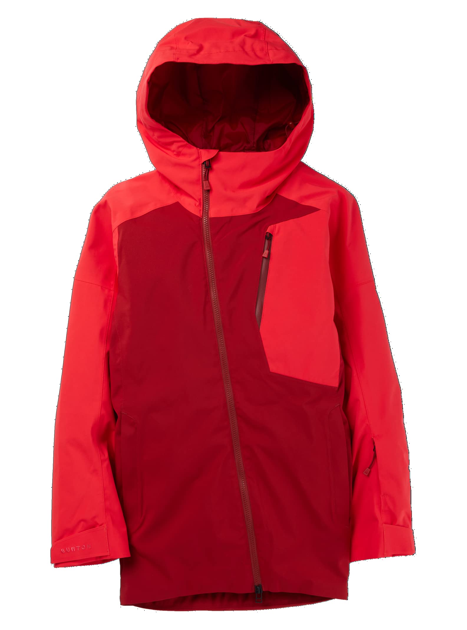 Burton Standard Pyne 2L Jacket for Men & Women - Waterproof Windbreaker with Breathable Technology in Sun Dried Tomato/Tomato Color - Perfect for Hiking, Skiing & Outdoor Adventures