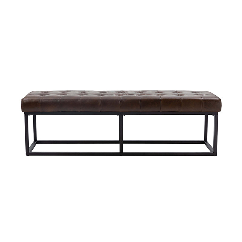 Rosana Genuine Leather Multi-Functional Storage Bench with Cushion Top - Perfect for Entryway, Bedroom, or Living Room Seating and Storage