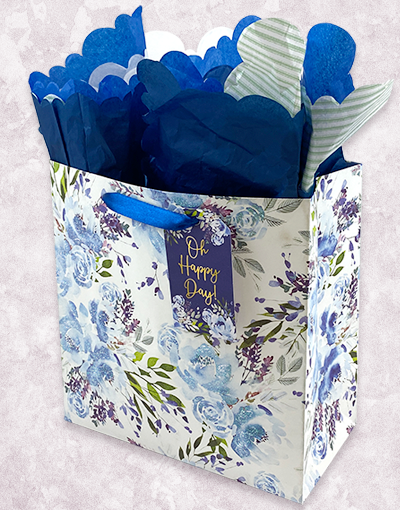 Premium Blue Medium Square Gift Bags for Parties, Weddings & Events - Elegant Decorative Packaging for Favors, Gifts & Special Occasions