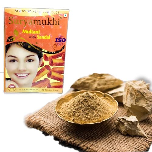 Natural Multani Mitti Powder for Face Pack | Pure Fuller's Earth Clay with Sandalwood | Skin Brightening & Oil Control | DIY Face Mask & Beauty Treatments