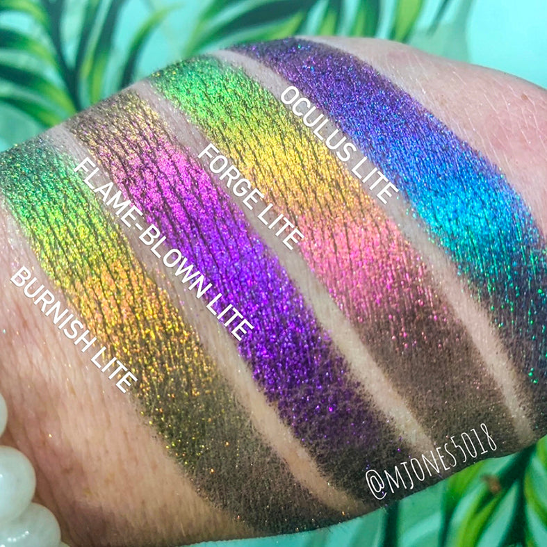 Forge Lite | Multichrome Jewelled Eyeshadow Palette - Long Lasting & Highly Pigmented for Day & Night Makeup Looks