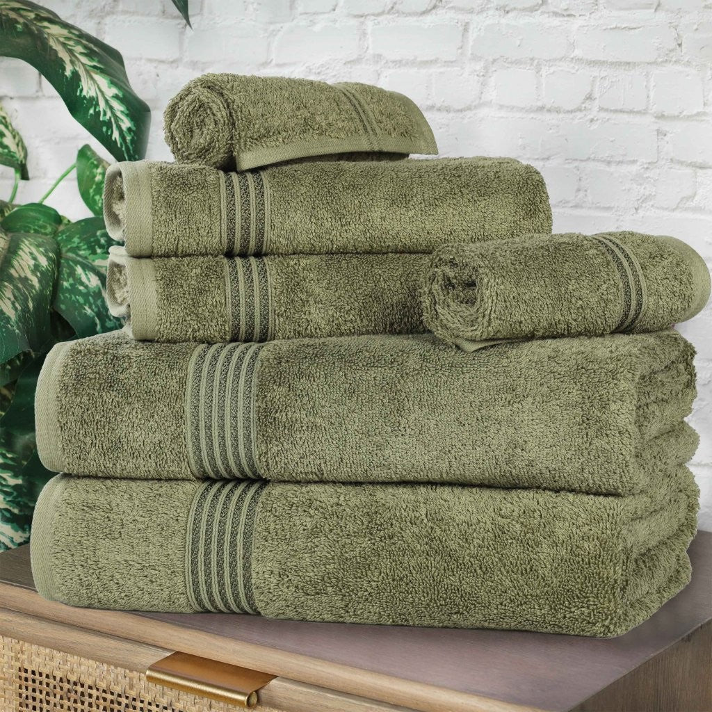 Premium 6-Piece Egyptian Cotton Towel Set - Ultra Soft, Highly Absorbent Bath Towels for Spa, Hotel & Luxury Home Use
