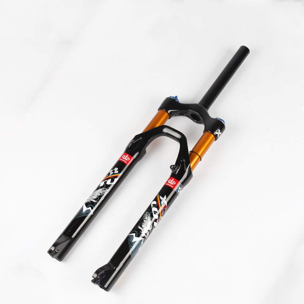 SLRMKK 26 27.5 29 Inch Magnesium Alloy MTB Suspension Fork - 120mm Travel, Disc Brake Compatible, Shoulder Control & ABS Lock for Mountain Biking | Perfect for Trail Riding, Downhill & Cross-Country Cycling