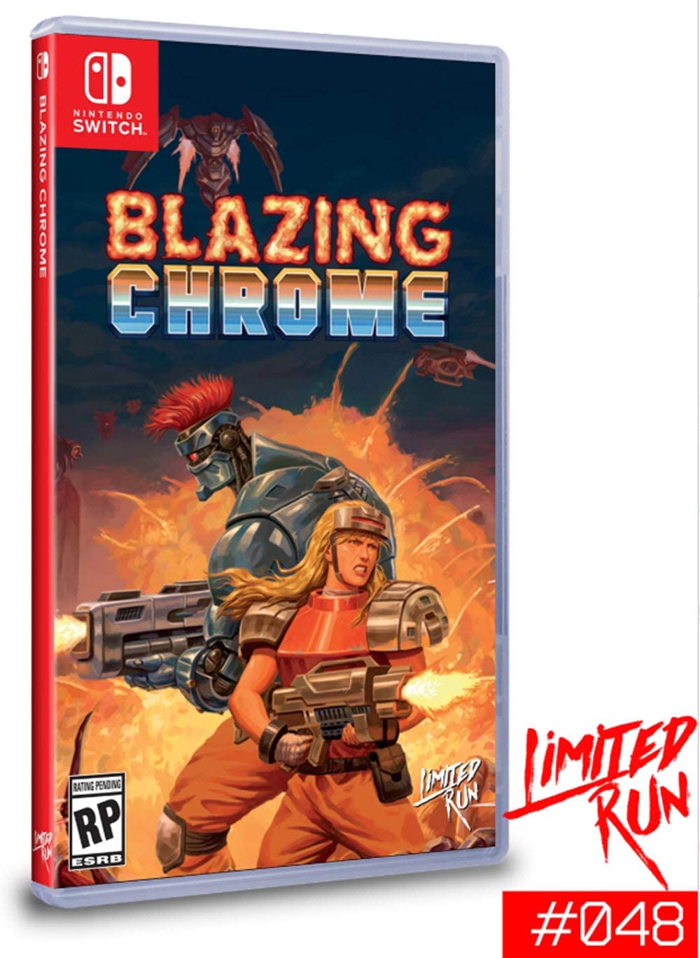 Blazing Chrome for Nintendo Switch - Limited Run Games #48 - Fast-Paced Action Platformer for Retro Gaming Enthusiasts - Perfect for Co-op Play and Nostalgic Arcade Experience