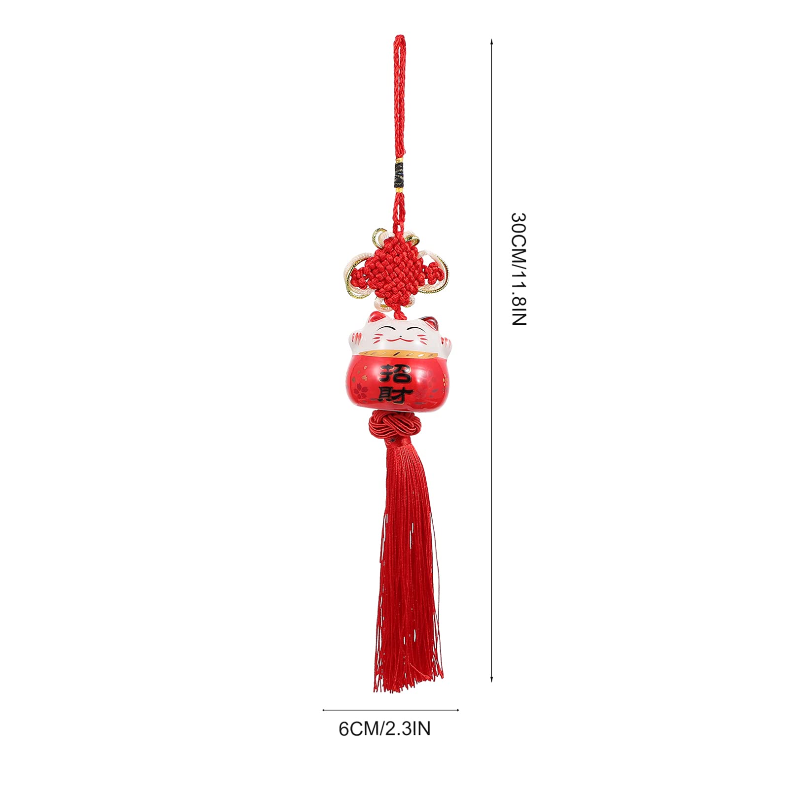 VOSAREA Feng Shui Car Pendant - 3Pcs Lucky Coin Tassel Ornament for Rearview Mirror & Home Decor