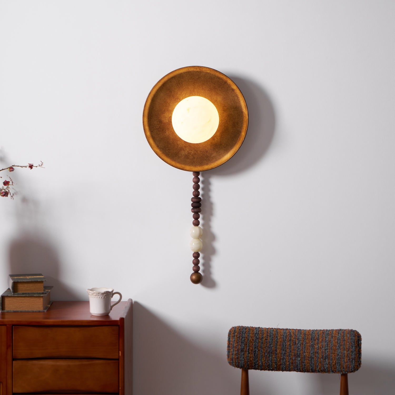Eldertide Modern Wall Light - Dimmable LED Sconce for Bedroom, Living Room & Hallway - Energy Efficient Indoor Lighting Fixture - Perfect for Home Decor & Ambient Lighting