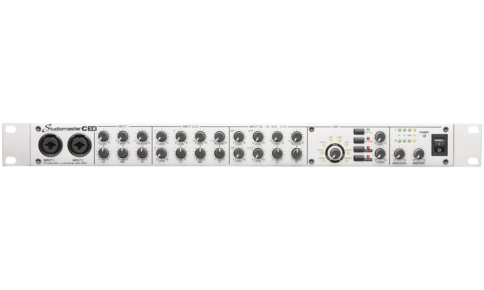 C3X 12-Channel Professional Audio Mixer with Built-in DSP Effects - Perfect for Live Sound, Studio Recording & DJ Performances