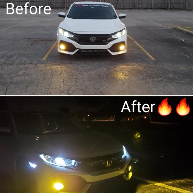 2004-2020 Honda Civic Fog Light Bulb Replacement - H11 55W Halogen Bulb (Not Compatible with 2006-2008 Civic Coupe) | Durable & Bright for Night Driving & Foggy Conditions
