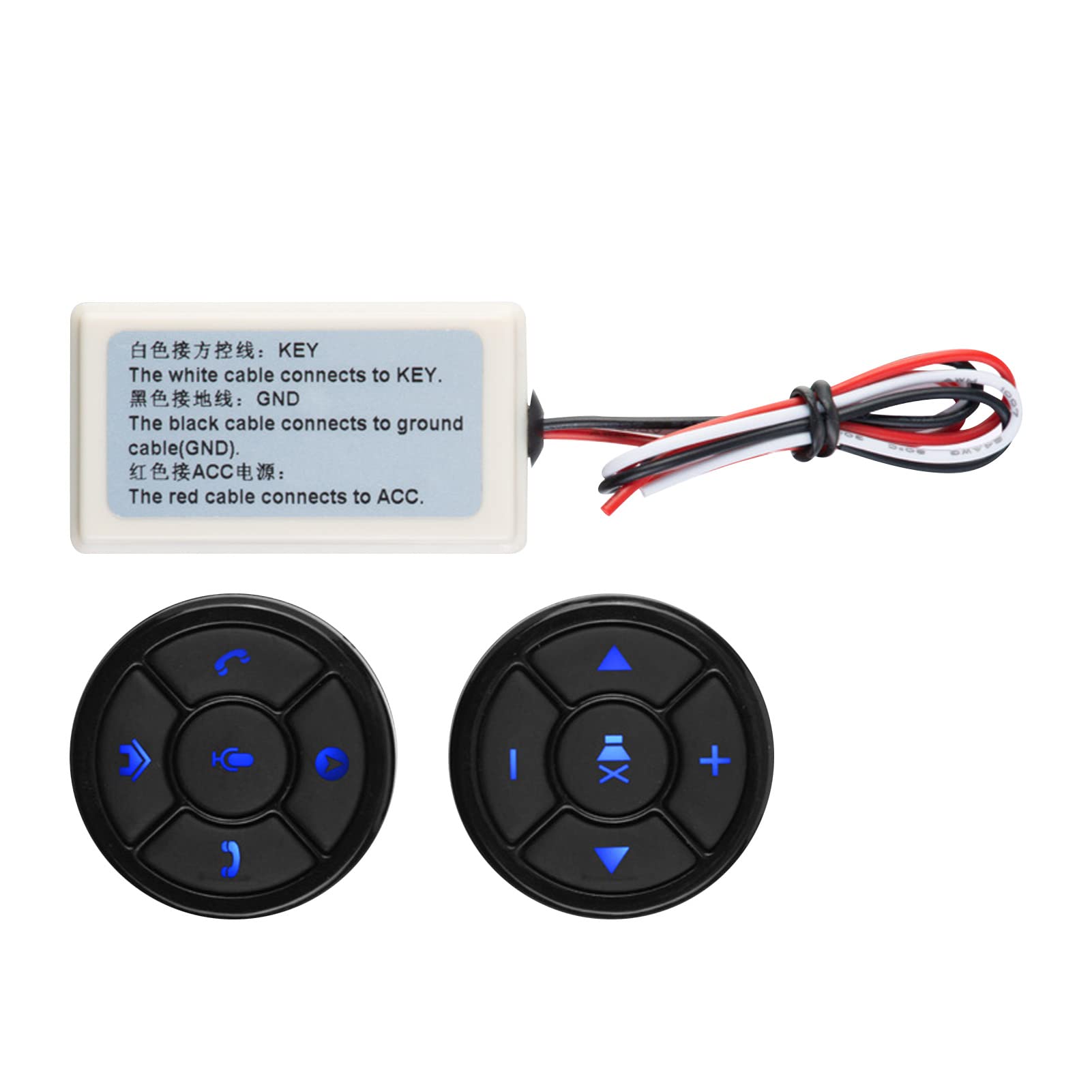 Bluetooth Steering Wheel Control Buttons - Wireless Remote for Radio, Navigation & Phone Calls | Perfect for Car Accessories & Hands-Free Driving