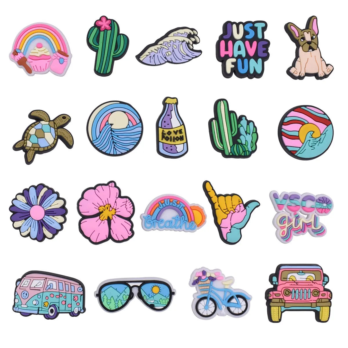 Wholesale 1pc PVC Shoe Charms for Crocs - Beach Vacation Badges, Sandal Decorations for Women & Kids, Jeans Pins for Men - Perfect for Summer Accessories, DIY Shoes & Fashion Outfits