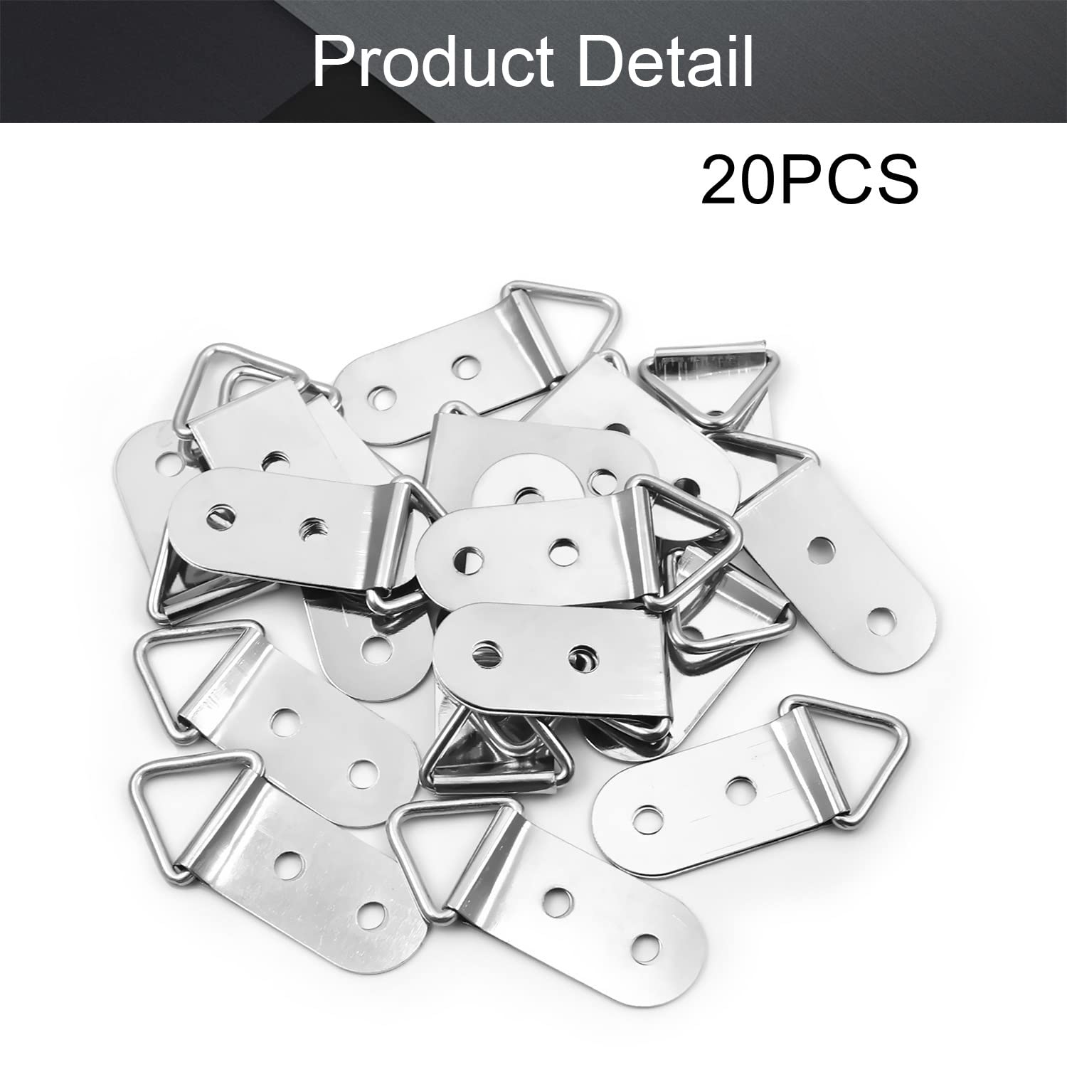 MroMax 20PCS Silver Picture Frame Hooks 1.57
