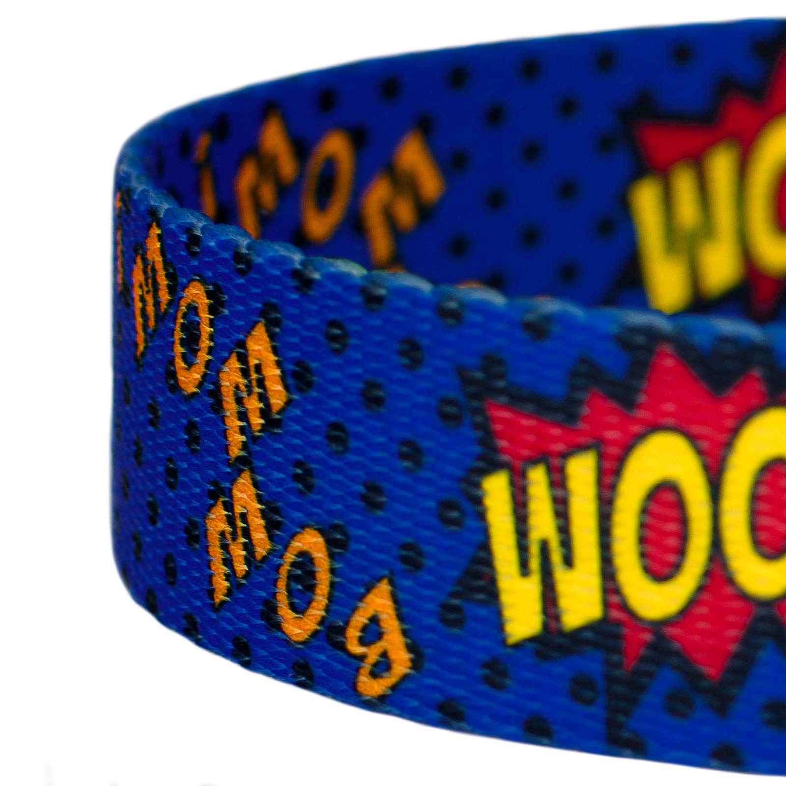 Country Brook Petz - Blue Super Dog Leash for Large Dogs (4ft, 1/2in Wide) - Durable Nylon Geek Chic Collection with 5 Fun Designs - Perfect for Comic Fans, Cosplay & Daily Walks