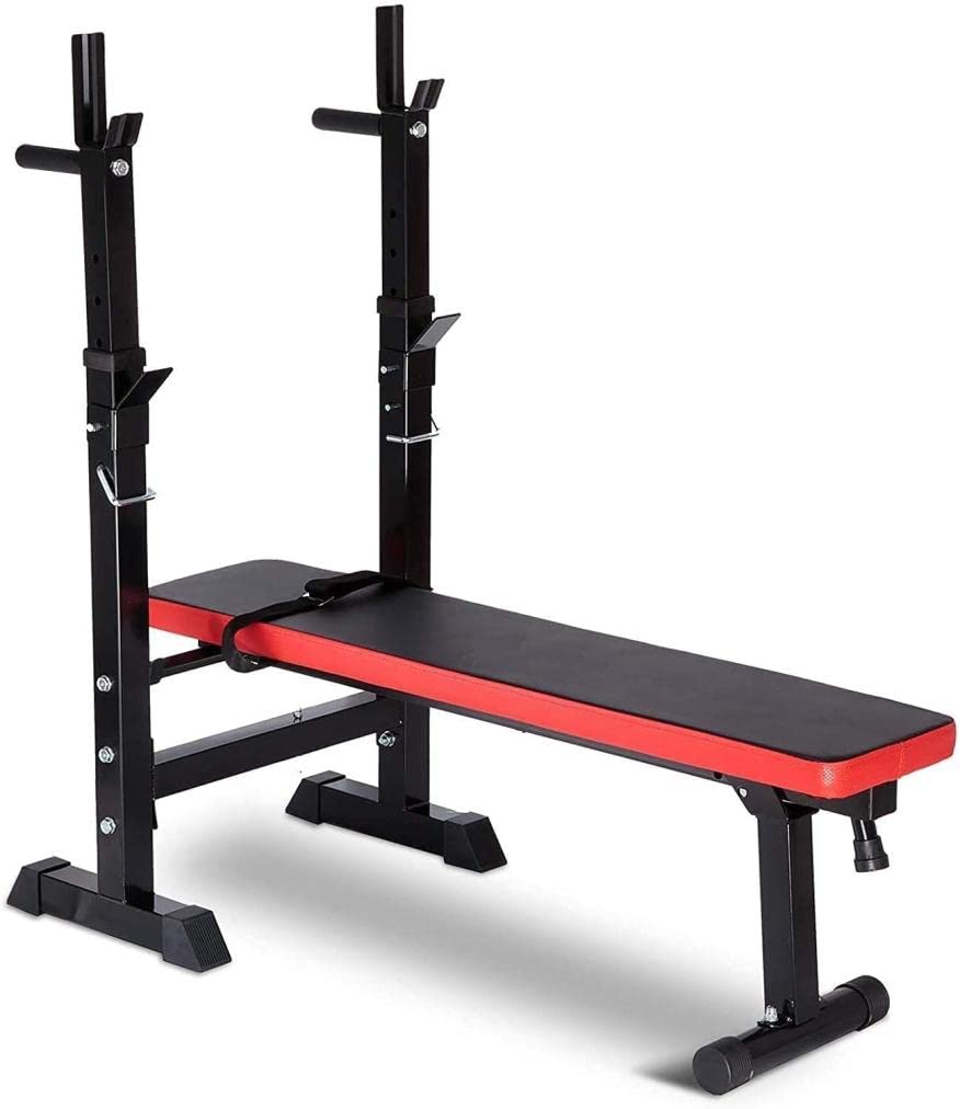 Foldable Weight Bench for Home Gym - Adjustable Dumbbell Bench Press & Squat Rack - Multifunctional Workout Equipment for Strength Training, Bodybuilding & Home Fitness