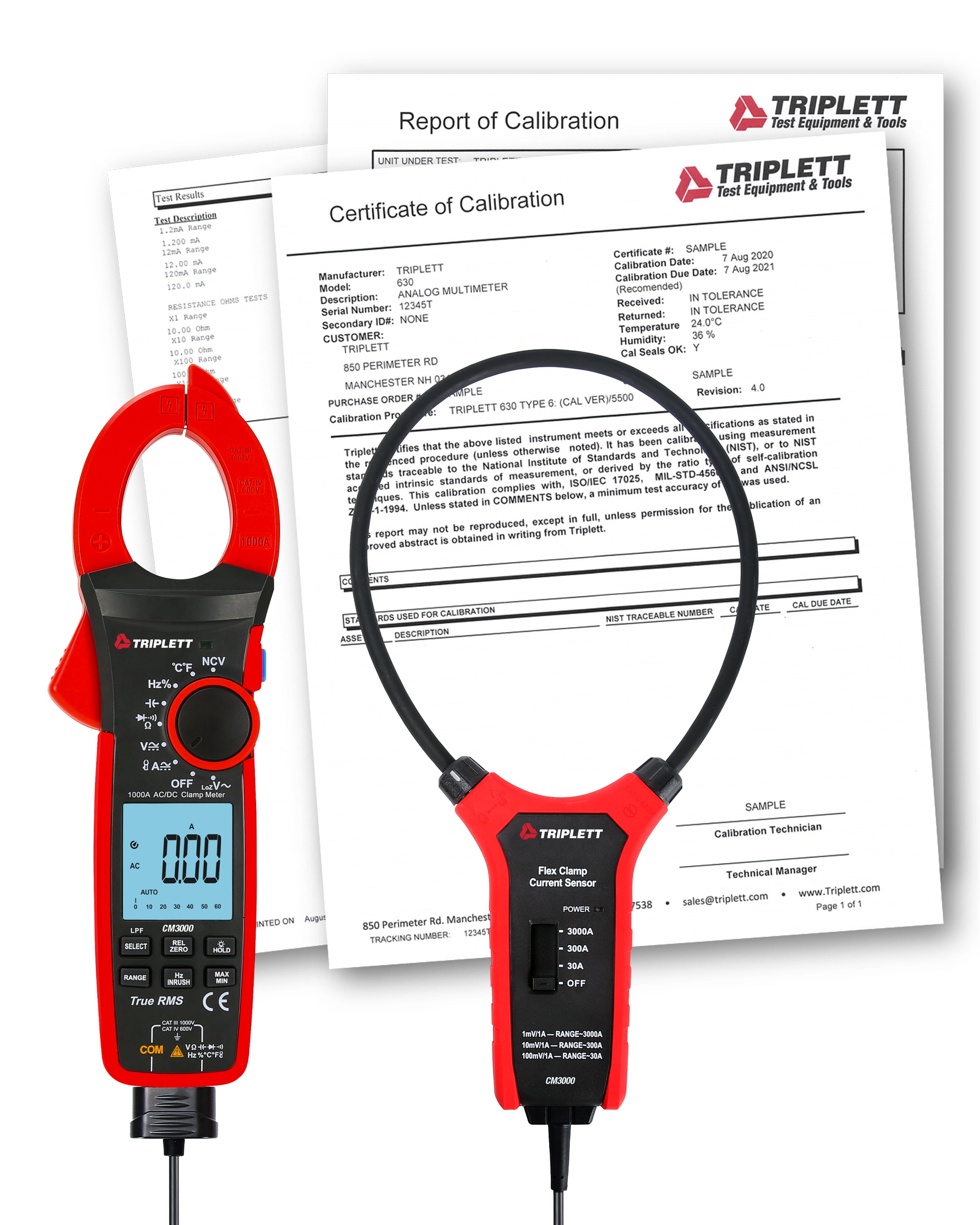 1000A TRMS AC/DC Clamp Meter with 3000A AC Flex Clamp (CM3000) - Perfect for Electricians, HVAC Technicians, and Industrial Maintenance
