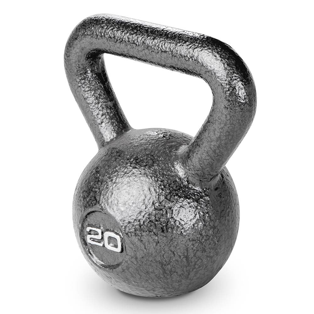 20lb Hammertone Kettlebell - Heavy Duty Cast Iron Home Gym Equipment for Strength Training, CrossFit & Weightlifting | Perfect for Home Workouts & Fitness Studios (HKB 020)