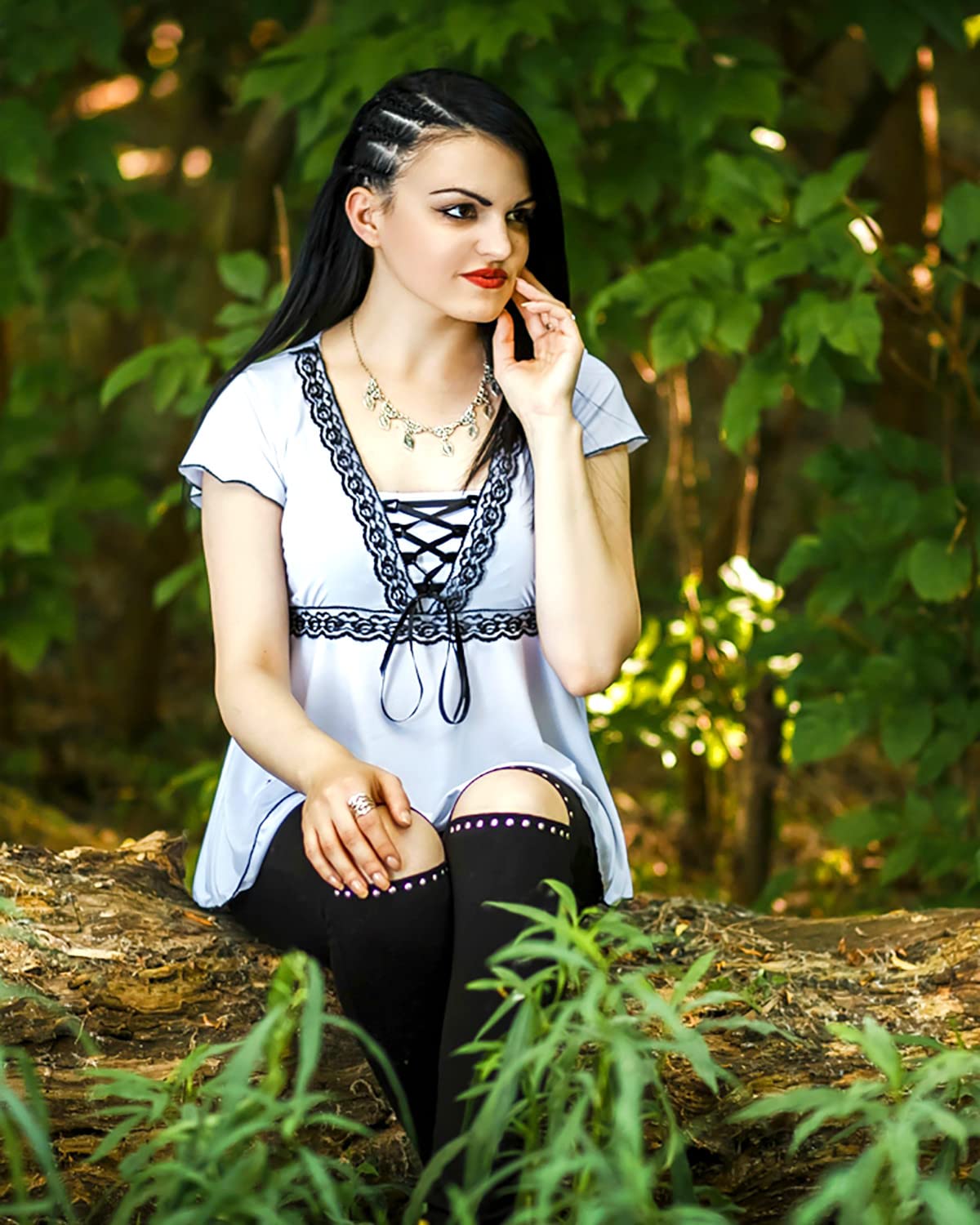 Victorian Gothic Angel Corset Top - Elegant Women's Empress Blouse for Halloween, Cosplay & Everyday Wear | Perfect for Gothic Fashion, LARP Events & Themed Parties