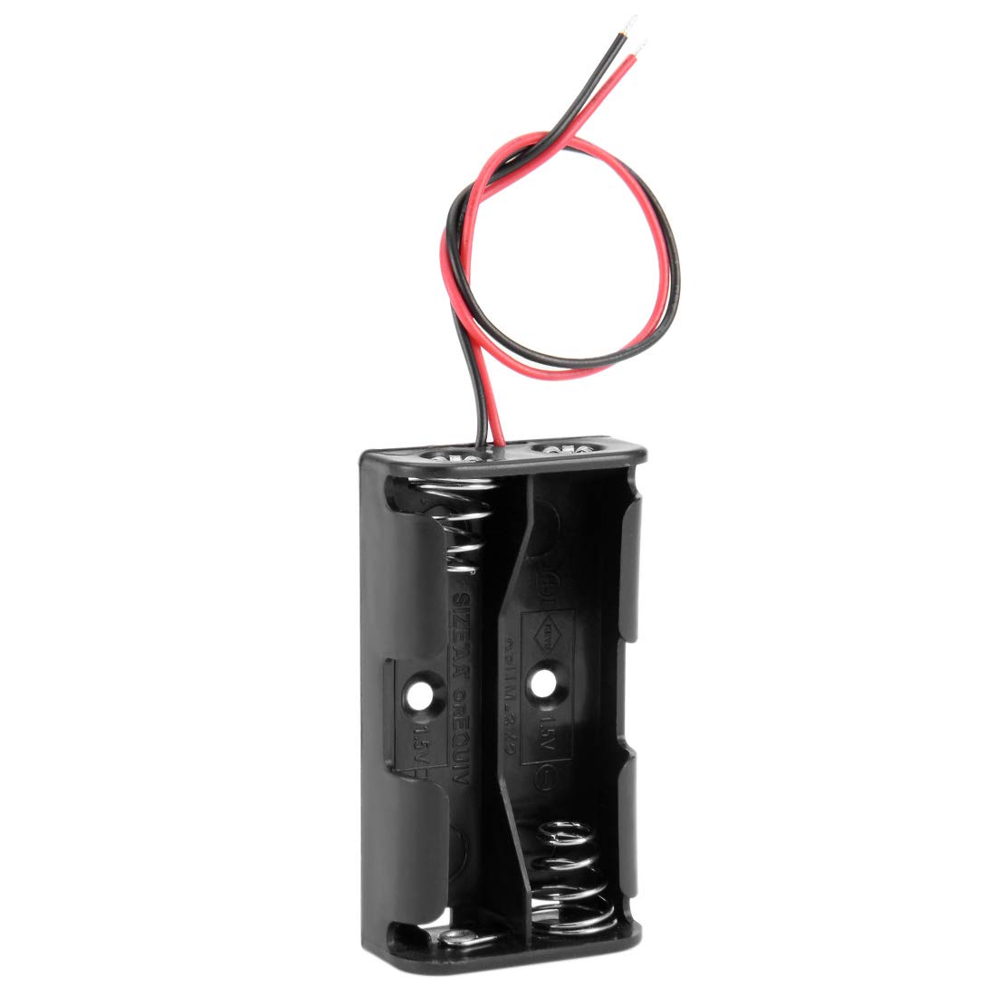 uxcell 3V Battery Holder Case - 2 x 1.5V AA Battery Storage Box with Cable Leads - Perfect for DIY Electronics, Flashlights & Memory Backup Devices