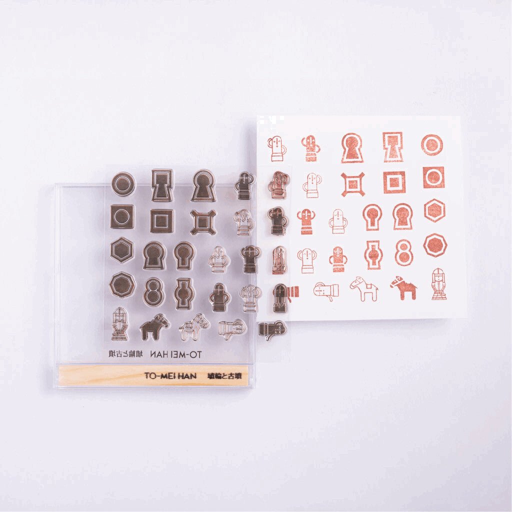 TO MEI HAN Haniwa and Kofun Clear Stamp Set - Japanese Ancient Clay Figure Stamps for Scrapbooking, Journaling, and Card Making - Perfect for DIY Crafts, Bullet Journals, and Art Projects