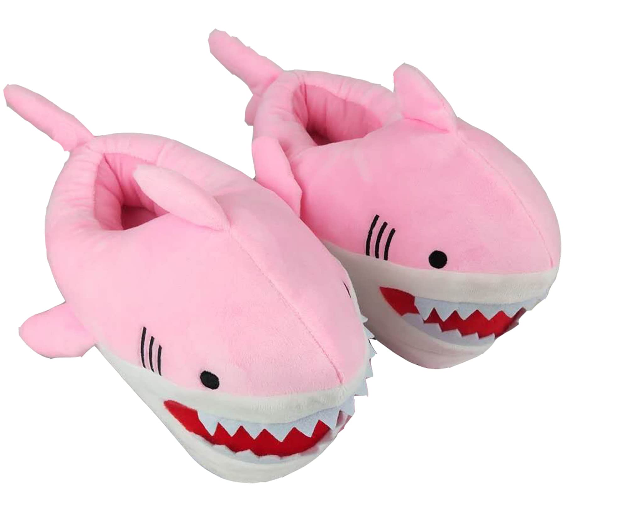 3D Plush Shark Head Animal Slippers - Soft Cotton House Shoes for Women | Cozy Indoor/Outdoor Wear for Lounge, Bedroom & Gift Giving