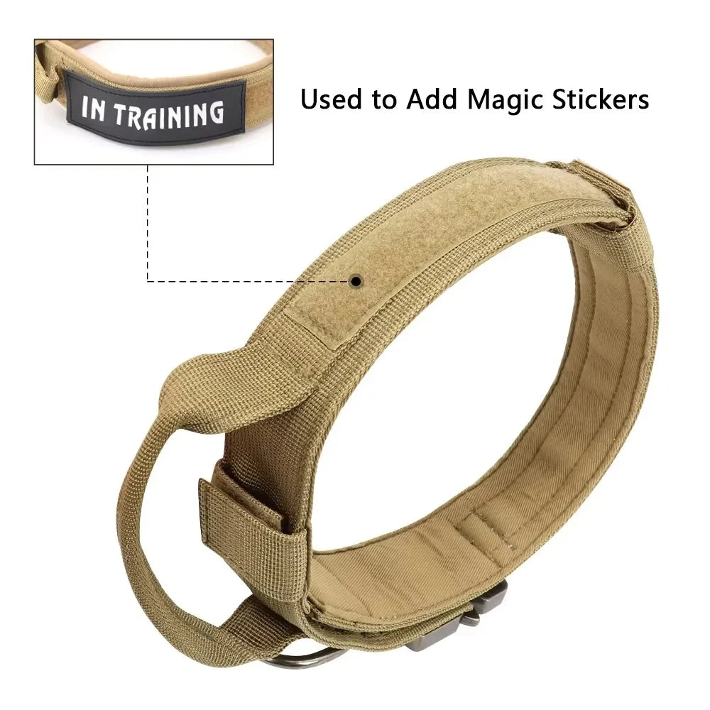 Tactical Adjustable Dog Collar for Police, Military & Security K9 - Heavy Duty Nylon Pet Collar with Quick Release Buckle for Training, Hunting & Outdoor Adventures