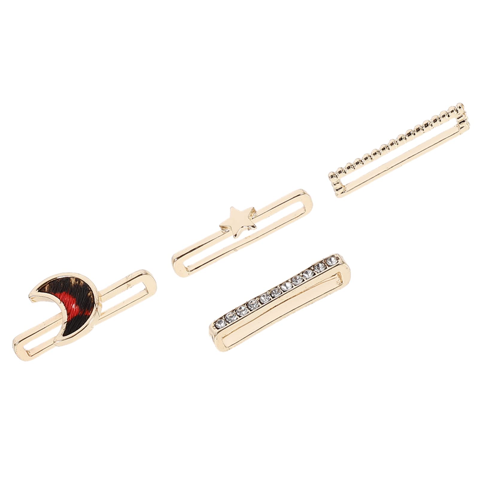 Sparkling Rhinestone Watch Bands - 4pcs Metal Loops for Smart Watches, Perfect for Parties & Gifts