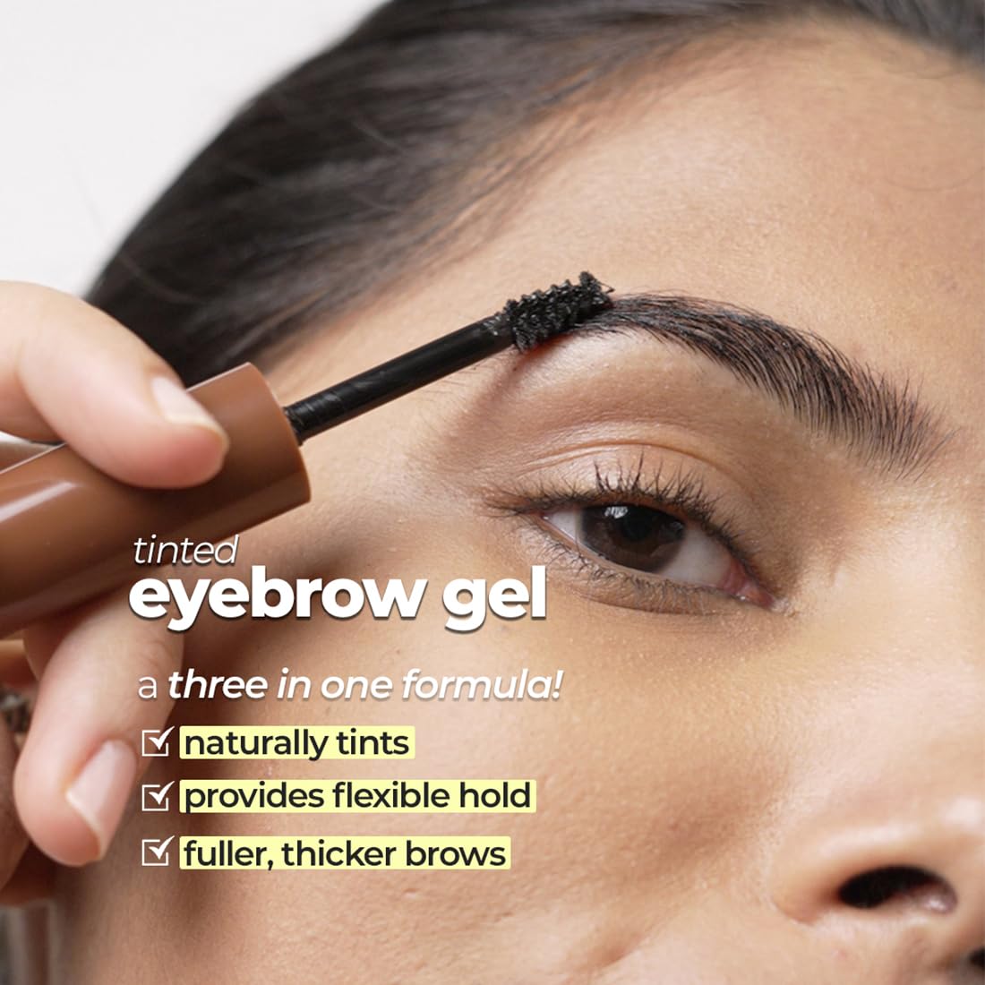 Ruby's Organics Tinted Eyebrow Gel with Castor Oil - Waterproof & Smudgeproof Eyebrow Makeup for Women, Lifts & Shapes Sparse Brows, Promotes Hair Growth, Natural & Non-Toxic Formula - Ash Brown (6ml) | Perfect for Daily Makeup, Special Occasions & Eyebrow Care Routine