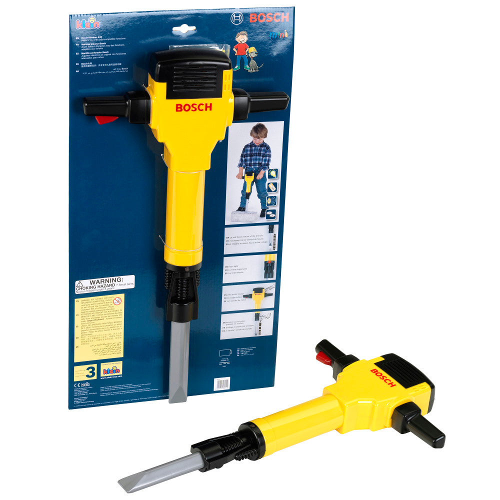 Bosch Mini Demolition Hammer Toy for Kids with Realistic Lights & Sounds - Perfect for Pretend Play, Construction Role Play & Early Learning Development