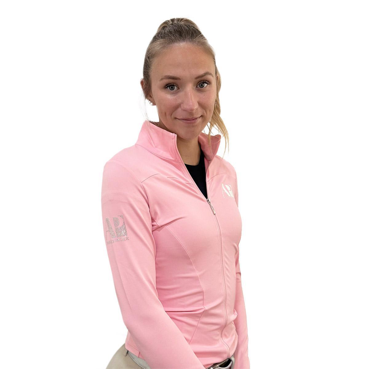 AP Hassinger Women's Performance Zip-Up Top - Breathable & Moisture-Wicking Workout Shirt for Running, Yoga & Gym Training