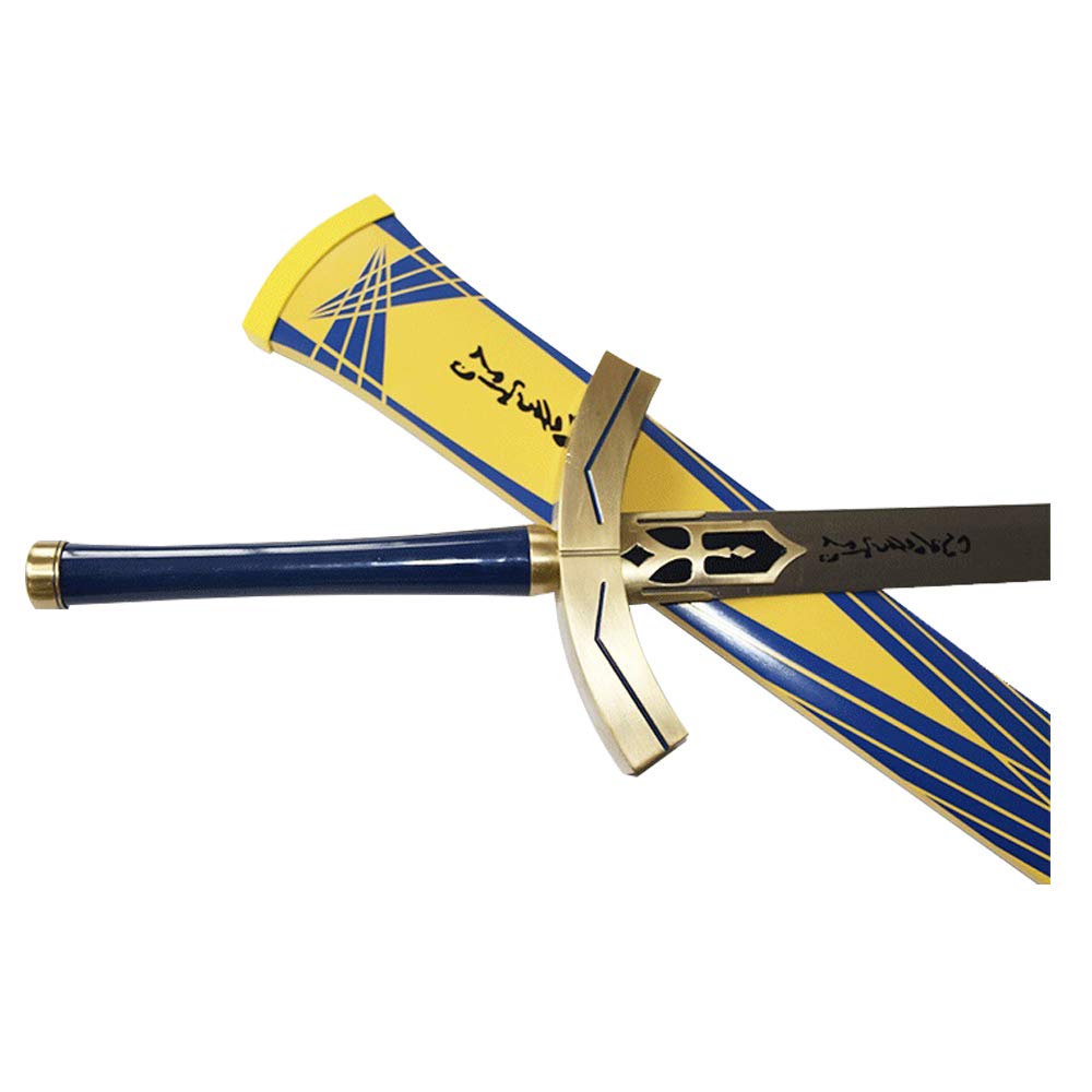 Fate Stay Night Saber Excalibur Sword - Anime Cosplay Replica from Fate Grand Order | Japanese Steel Sword with Yellow Handle | Perfect for Cosplay, Collection, and Display