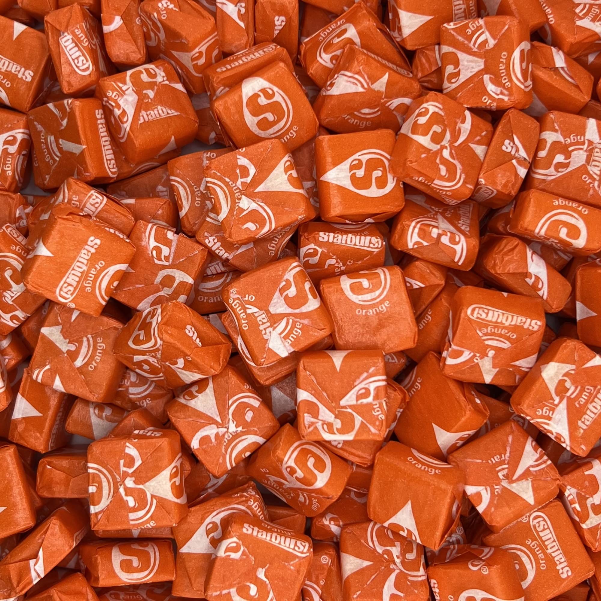 Orange Fruit Taffy Candy - 2LB Bulk Bag (2 Pounds) | Chewy, Sweet & Tangy Candy for Parties, Halloween Treats, Gift Baskets & Office Snacks