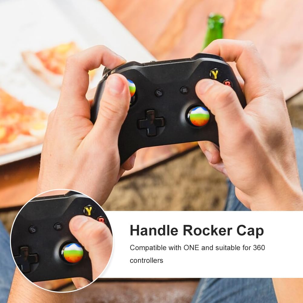 20-Piece Multicolor Thumb Grips Cap Cover for Xbox Controllers - Compatible with PS2, PS3, PS4, PS5, Xbox 360, Xbox One, Xbox Series X/S - Enhance Grip & Protect Joysticks for Gaming, Streaming & Esports