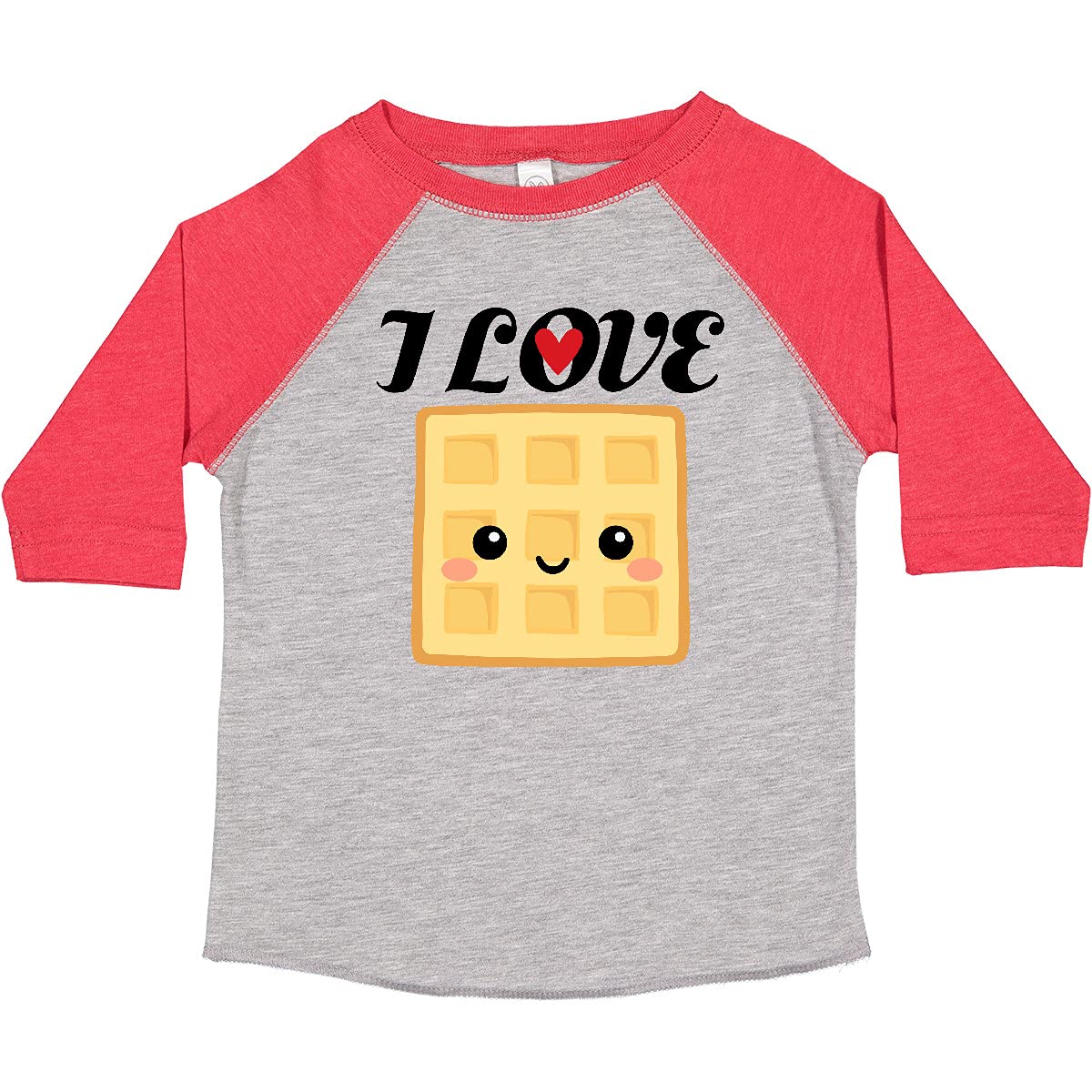 Inktastic Waffle Lover I Love Waffles Toddler T-Shirt - Cute Breakfast Themed Cotton Tee for Kids & Toddlers - Perfect for Family Brunch, Weekend Outfits & Playdates