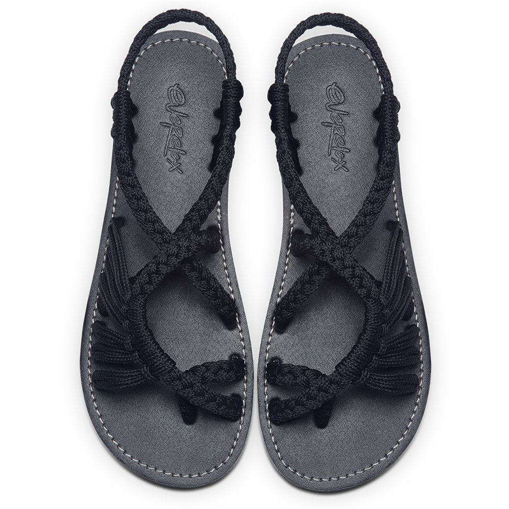 Everelax Women's Strappy Flat Sandals - Comfortable Beach & Casual Summer Shoes for Walking, Travel, and Outdoor Activities