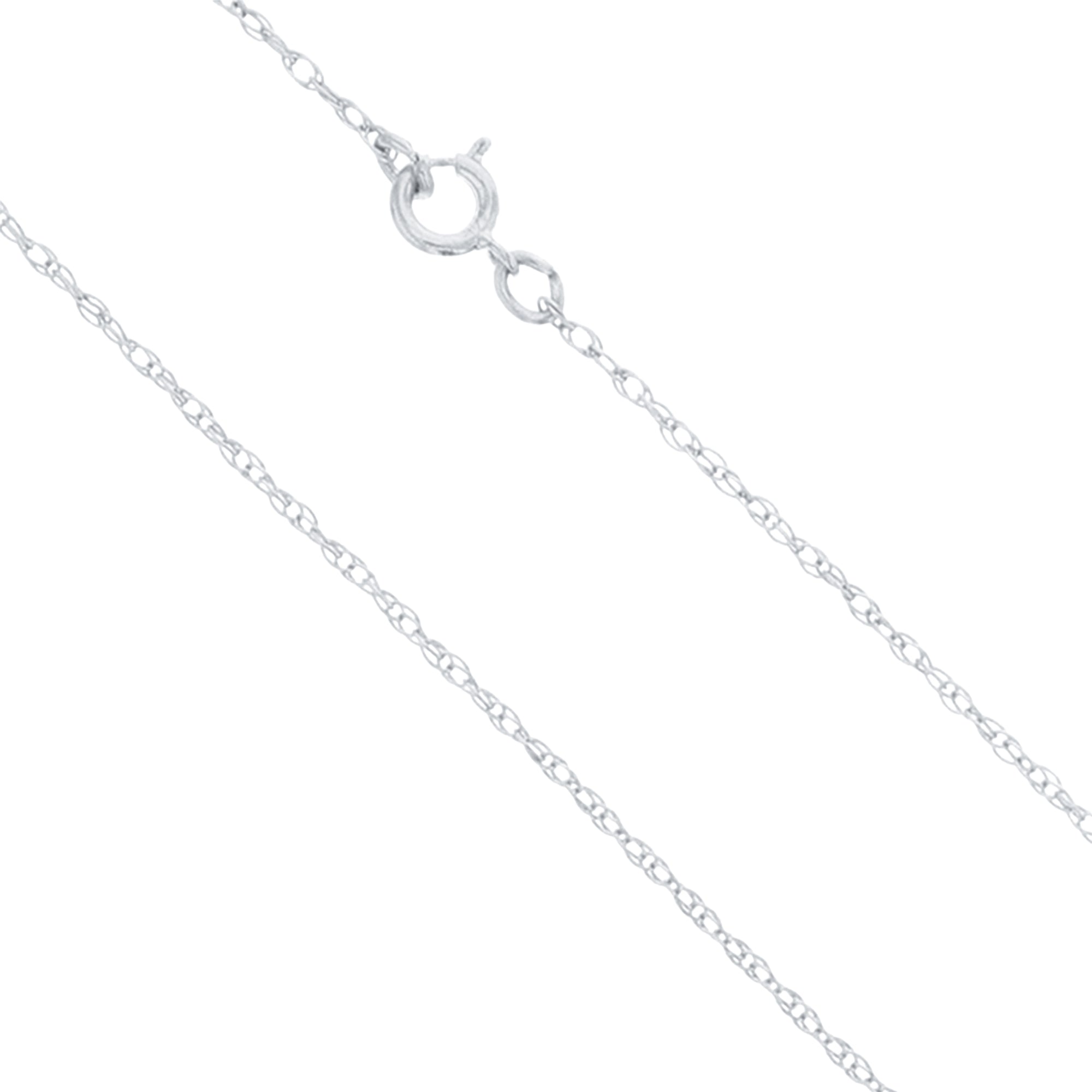 14K Gold Rope Chain Necklace - 1mm Thin Dainty Rope Chain in Yellow or White Gold - Perfect for Layering, Gift Giving & Everyday Wear