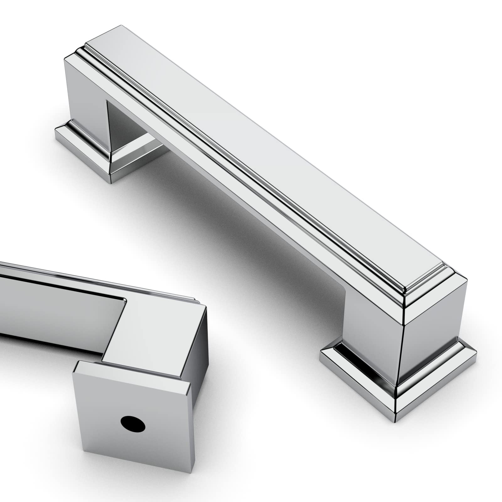 Asidrama 20 Pack 3 Inch (76mm) Polished Chrome Kitchen Cabinet Handles - Modern Drawer Pulls for Cabinets, Cupboards & Dressers - Durable Hardware for Home & Office Storage Solutions