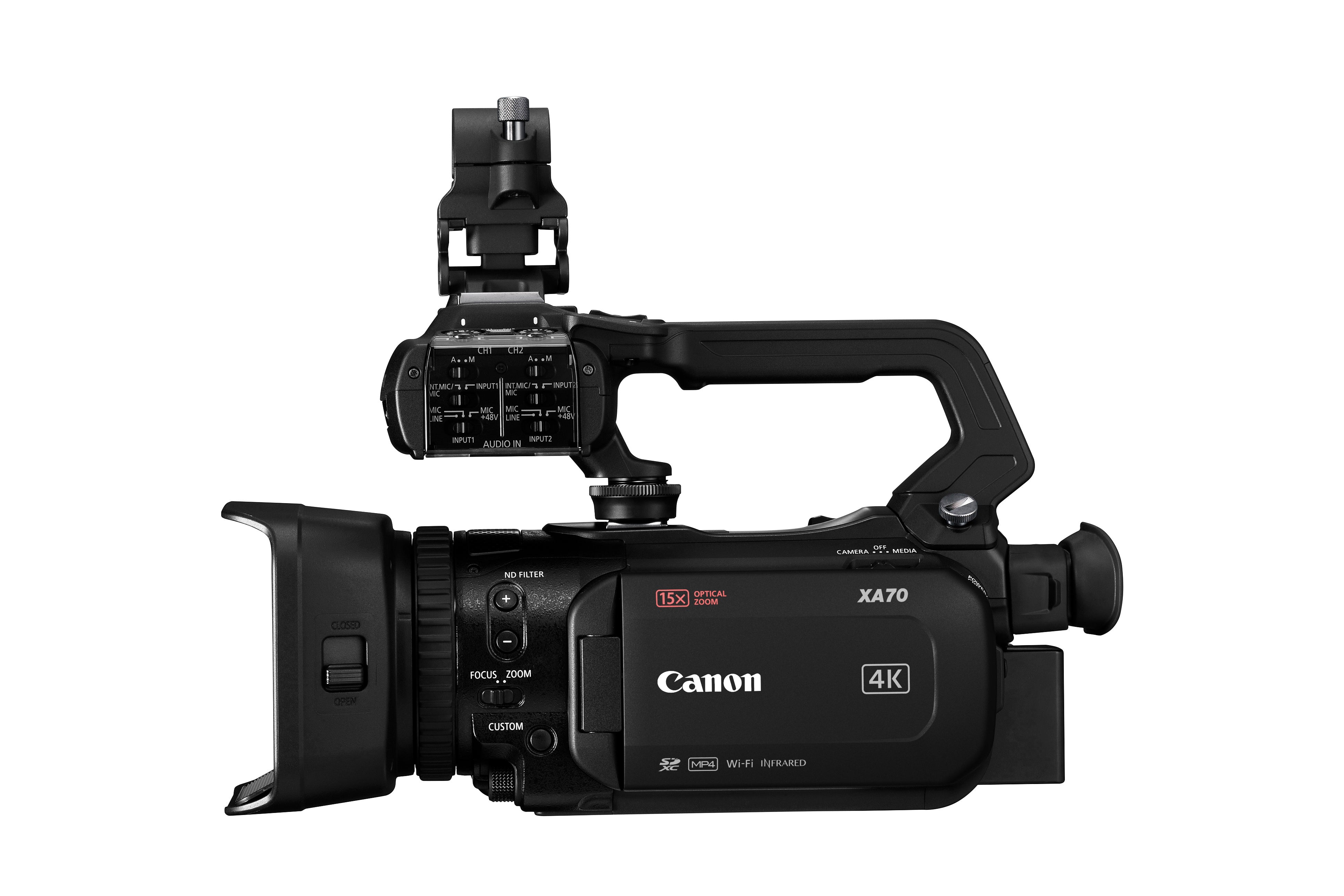 Canon XA70 Compact Professional 4K Camcorder - Perfect for Vlogging, Travel Filming & Live Streaming