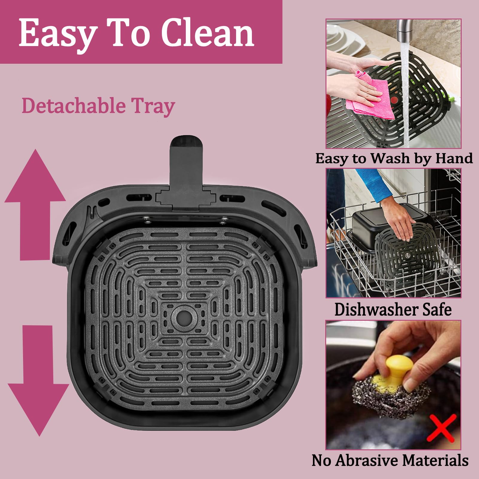 Upgraded 6QT Air Fryer Grill Pan for Bella Pro Series & Paris Hilton Air Fryers - Crisper Plate Rack Tray Insert with Dishwasher Safe Design - Perfect for Grilling, Roasting & Healthy Cooking at Home