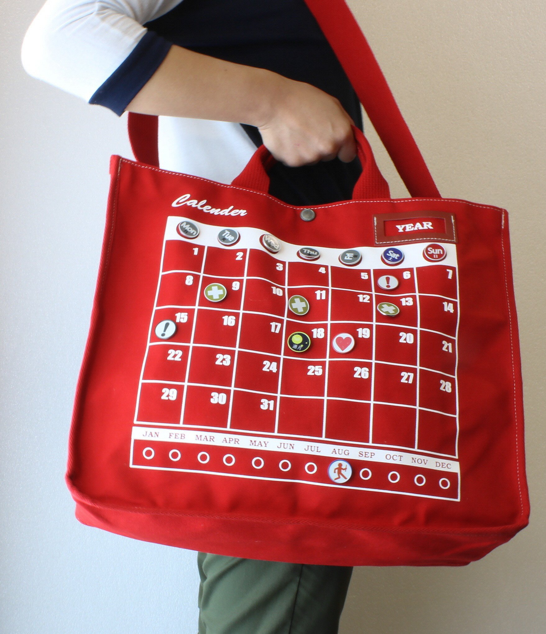 2024 Stylish Calendar Tote Bag - Large Capacity Organizer for Women & Men - Perfect for Work, School, Travel & Shopping - Trendy Gift Idea