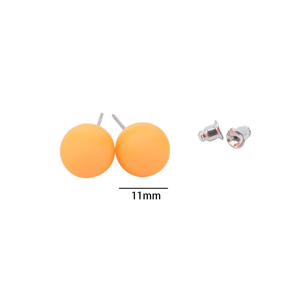12 Pair Multicolor Acrylic Ball Drop Earrings - Fashion Jewelry for Women - Perfect for Parties, Weddings & Everyday Wear
