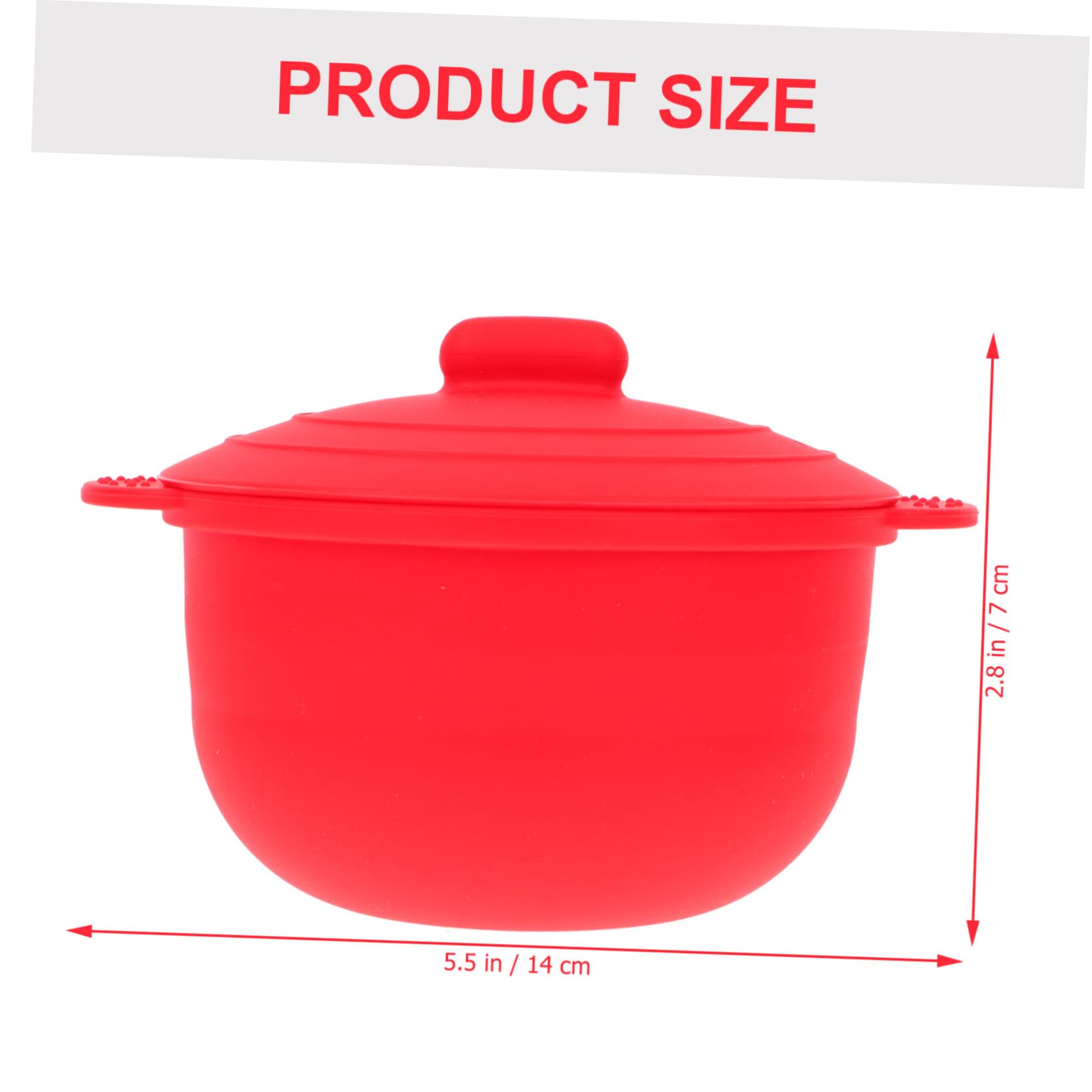 Silicone Wax Melter Bowl - Portable Makeup & Liquid Containers for Travel - Wax Melting Tool with Heater for DIY, Spa, and Home Use - Red